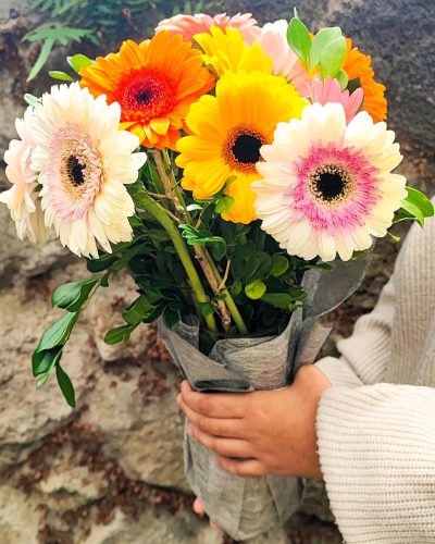 Vibrant Vibes of Gerberas in Vase Bouquet
