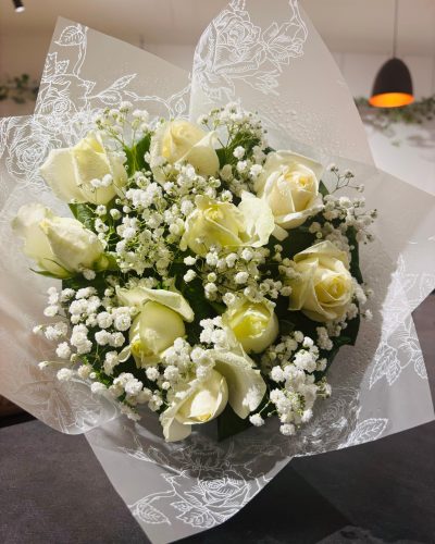 Classic White Roses Bouquet