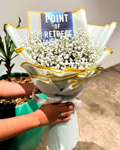 Whispers & Words - Book & Flowers Bouquet